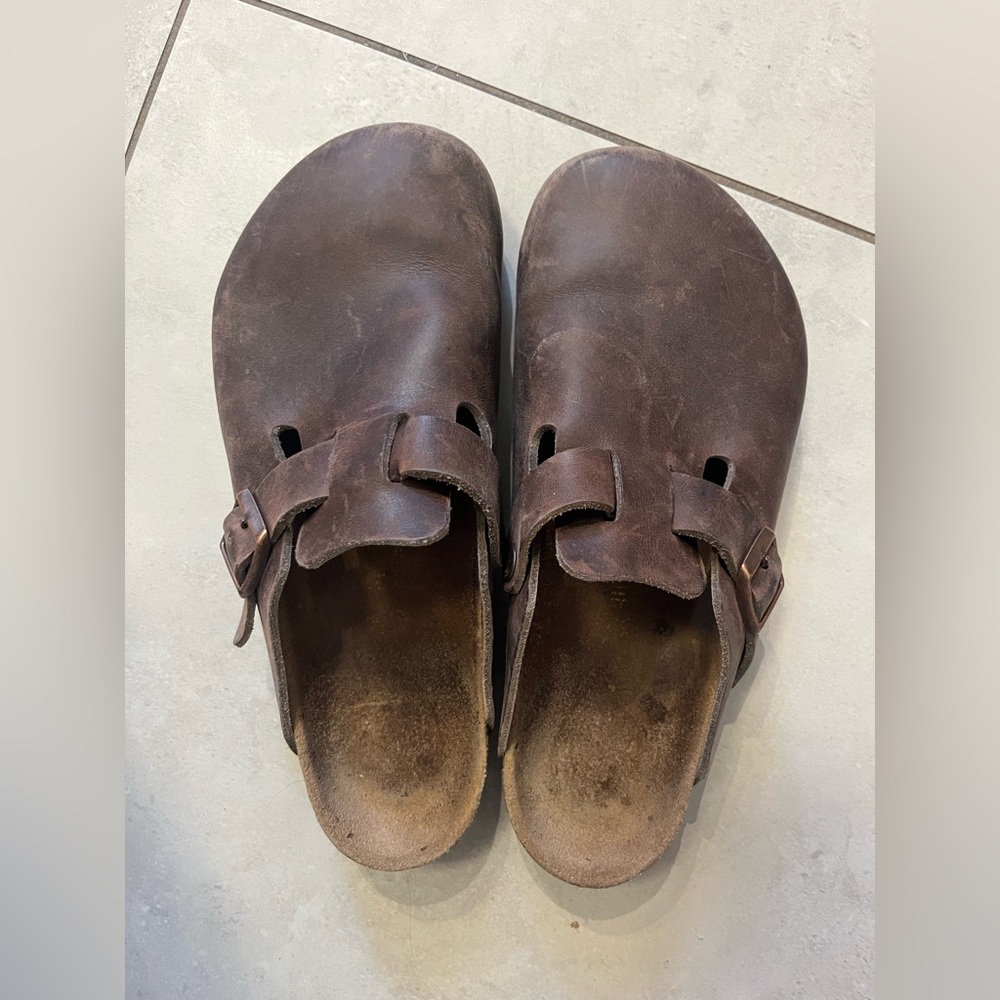 Brown Birkenstock Bostons